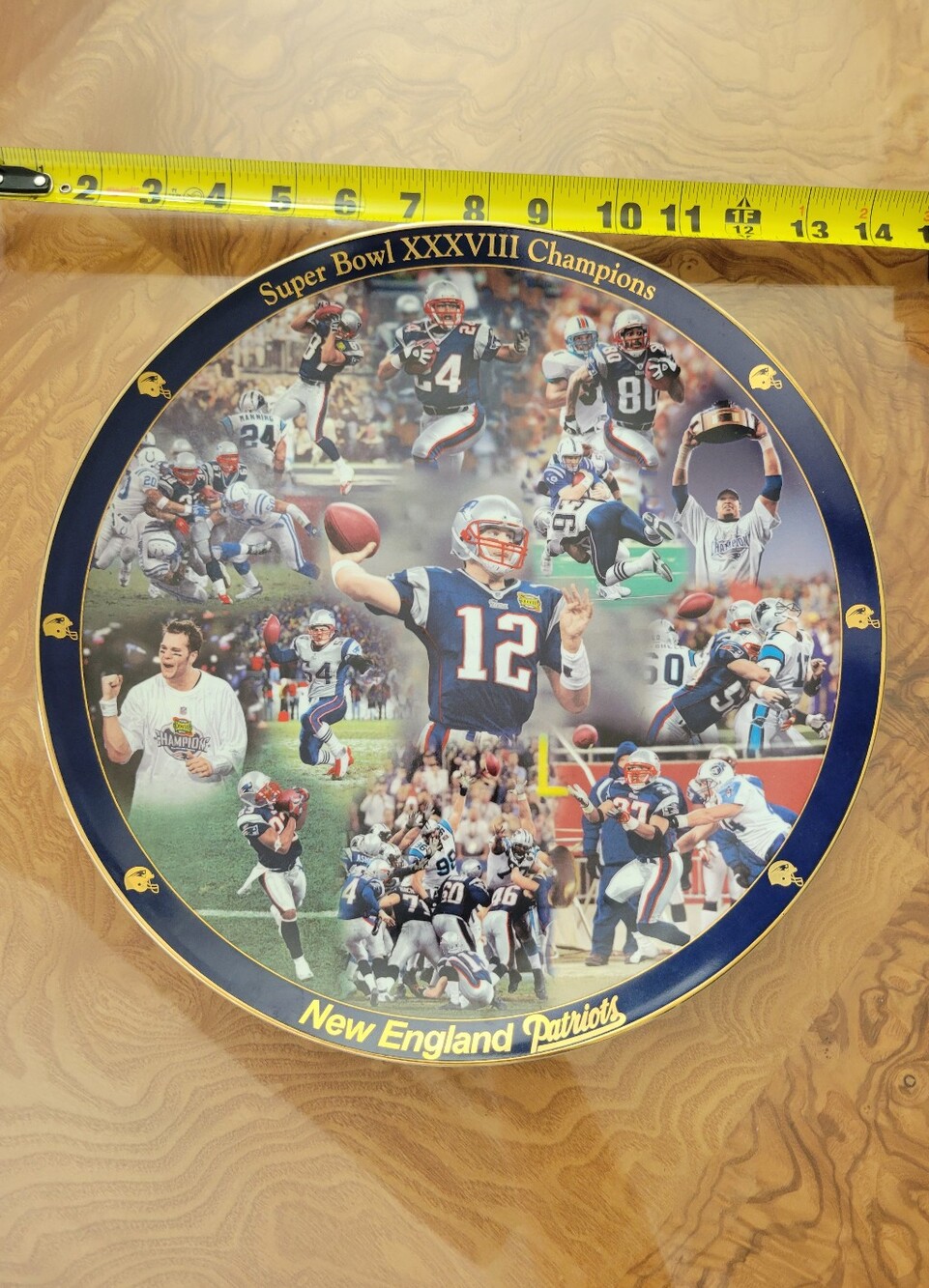 Danbury Mint New England Patriots Super Bowl XXXVIII Champions Plate